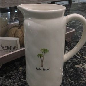 Rae Dunn Palm Tree Pitcher